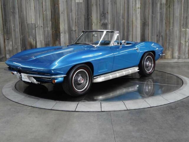 1967 CORVETTE Marina Blue w/black Int. 4spd #'s Matching CONVERTIBLE SIDE PIPES 1967 Chevrolet Corvette Nassau Blue w/black Int. 4spd #'s Matching
