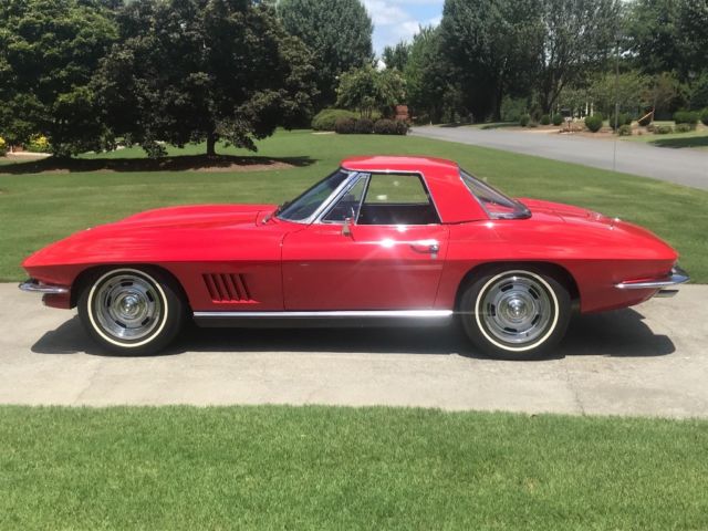 1967 Corvette Red/Black 327/300 2018 NCRS Top Flight, Tank Sticker, POP 1967 Chevrolet Corvette