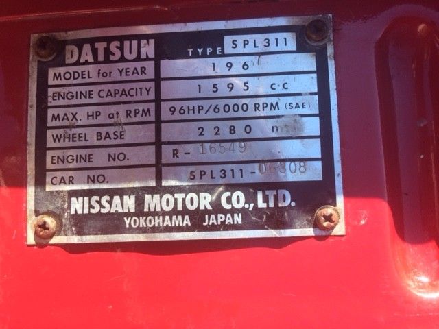 1967 Datsun 1600 RED - photo 2