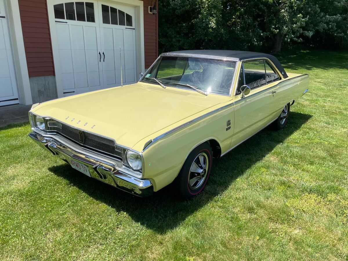 1967 Dodge Dart Coupe Yellow RWD Automatic GTS 1967 Dodge Dart GTS
