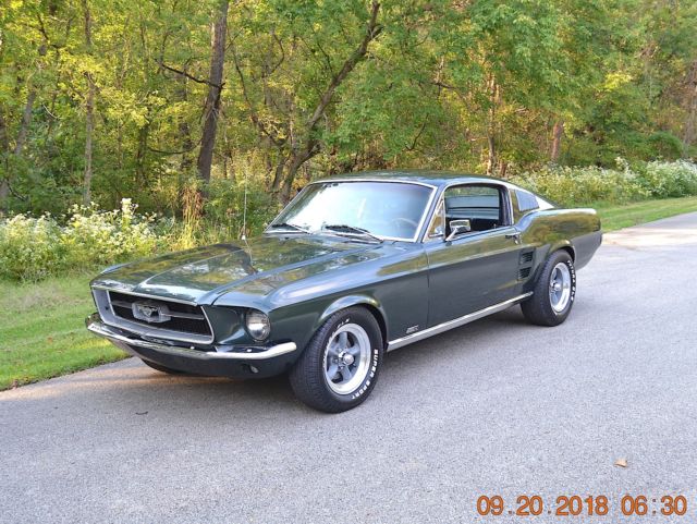 1967 FASTBACK 351 AUTO GTA TRIM SOLID STRAIGHT BEAUTIFUL HIGHLAND GREEN SHARP 1967 Ford Mustang 351 AUTO GTA TRIM