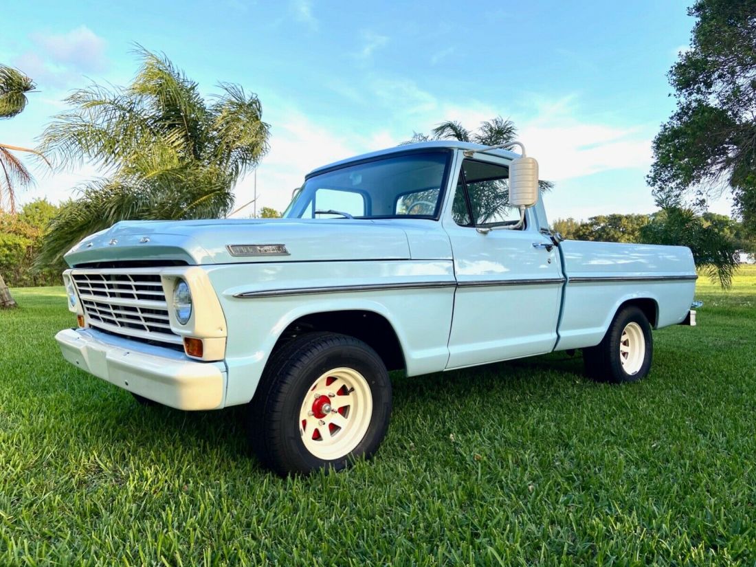 1967 Ford F-100 short bed SWB 300 inline 6 cyl F150 F1 hot rod manual 1968 1969 1967 Ford F-100 Custom Cab