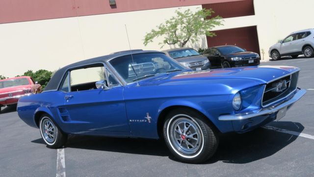 1967 FORD MUSTANG 289 C CODE LUXURY INTERIOR! BRITTANY BLUE! P/S!!!! 1967 Ford Mustang 289 C CODE LUXURY INTERIOR! BRITTANY BLUE! P/S!!!!
