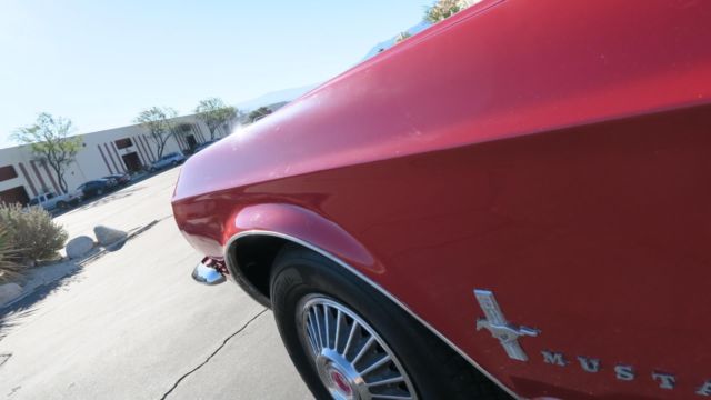 1967 Ford Mustang 289 V8 C CODE! CA CAR! POWER STEERING! RED / RED! - photo 12