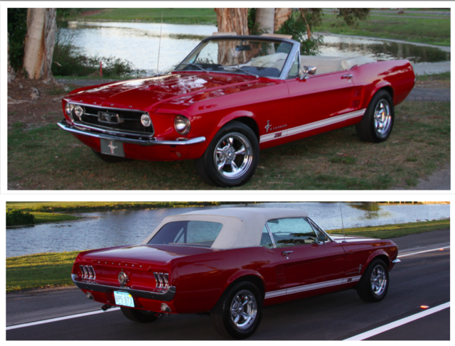 1967 Ford Mustang Convertible GT Package 289 Auto Factory AC PTop, PS, PDB, 1967 Ford Mustang