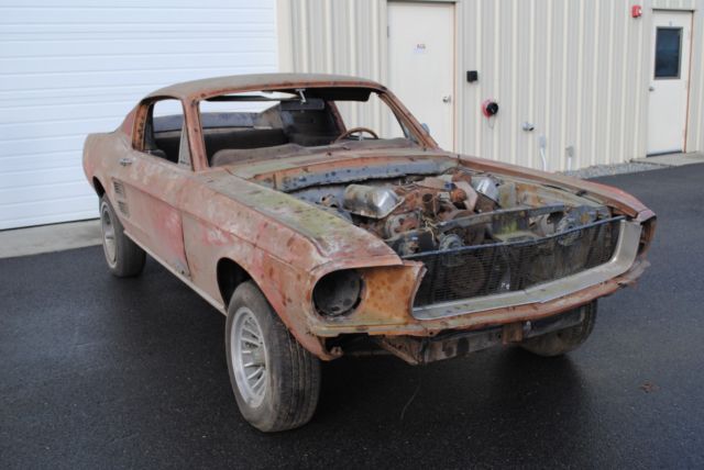 1967 Ford Mustang Factory 390/S Code Project Rare Burnt Amber/4 Speed 1967 Ford Mustang