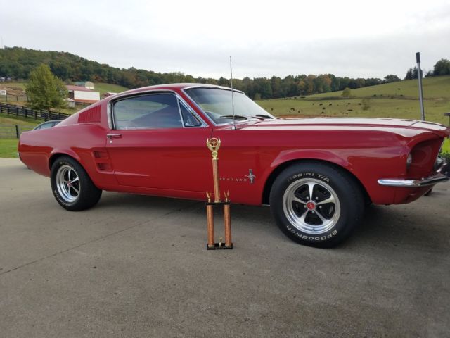 1967 Ford Mustang Fastback S-Code Candyapple Red with C6 Automatic Transmission 1967 Ford Mustang Standard