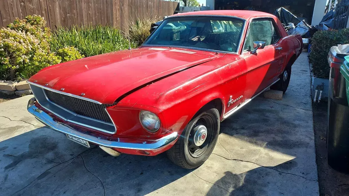 1967 Ford Mustang Sedan Red RWD Automatic base 1967 Ford Mustang base