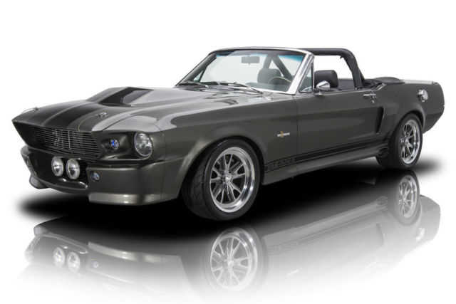 1967 Ford Mustang Shelby GT500E 2864 Miles Pepper Gray Convertible 410ci V8 Stro 1967 Ford Mustang Shelby GT500E