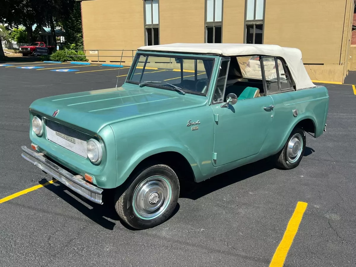 1967 International Scout 800 Aspen Green Rare Beautiful Survivor Comanche Engine 1967 International Harvester Scout 800 Sportop Convertible Orig. Soft/Hard top
