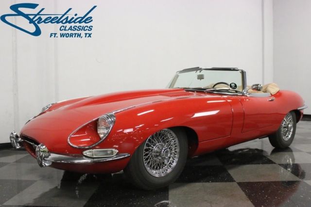 1967 Jaguar E-Type XKE Roadster 37299 Miles Carmen Red Convertible 4.2 Liter DOH 1967 Jaguar E-Type XKE Roadster