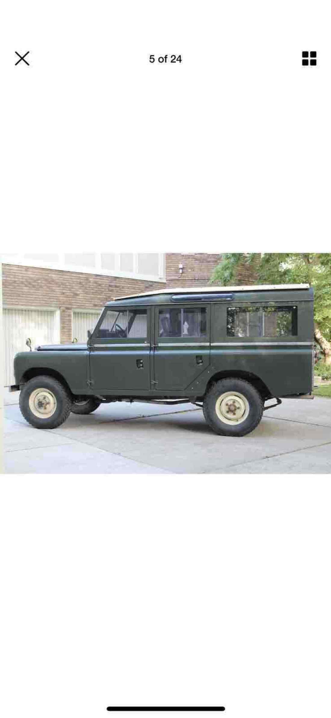 1967 Land Rover Series IIA Coupe Green 4WD Manual 1967 Land Rover Series IIA