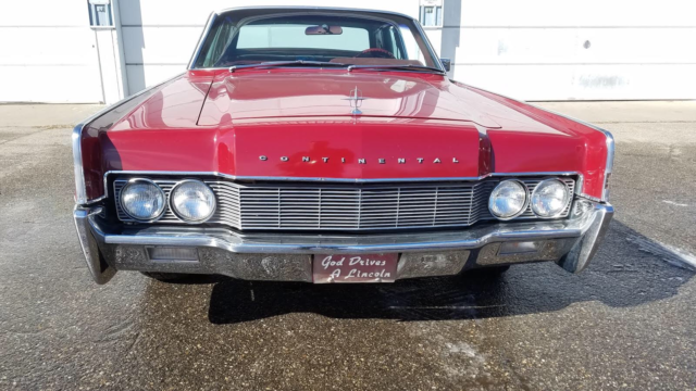 1967 Lincoln Continental, Red, suicide doors, unrestored in excellent condition. 1967 Lincoln Continental