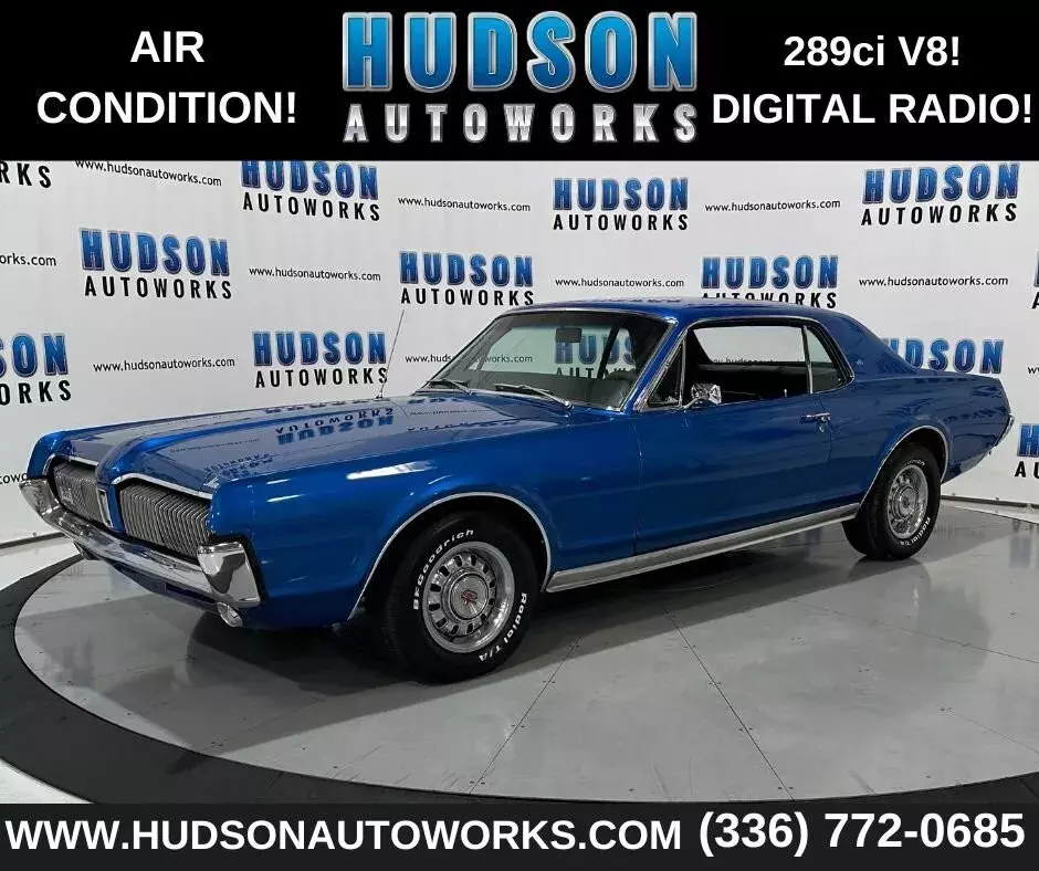1967 Mercury Cougar XR7, Vintage Heat & A/C, Nice Metallic Blue Paint Job 1967 Mercury Cougar XR7
