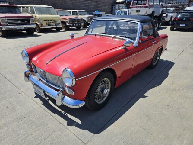 1967 MG Midget Convertible Red RWD Manual 1967 MG Midget