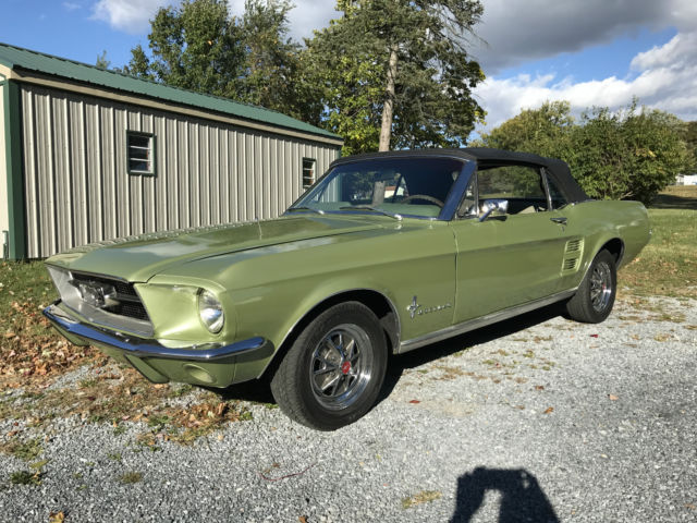 1967 mustang convertible - older restoration in ivy gold with 289 automatic 1967 Ford Mustang convertible