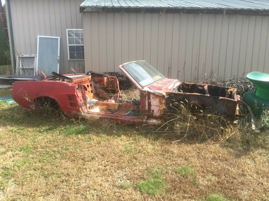1967 Mustang Convertible shell parts car - Original Playboy Pink Car 1967 Ford Mustang