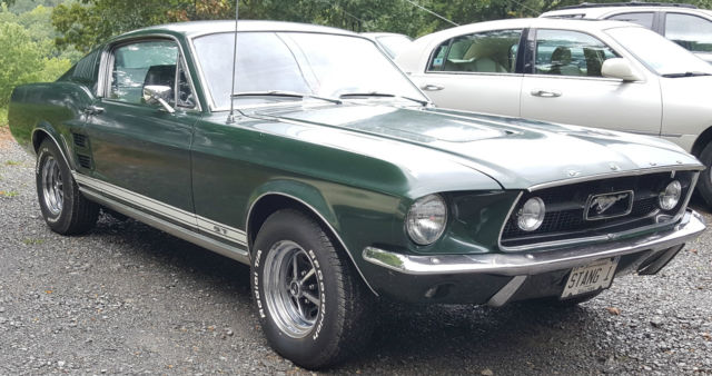 1967 Mustang Fastback A Code 289 4 Speed Dark Moss Green with Black Interior 1967 Ford Mustang