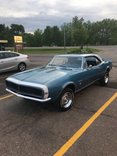 1967 Original Marina Blue Rally Sport 4 Speed Camaro 1967 Chevrolet Camaro RS Hardtop 2-Door