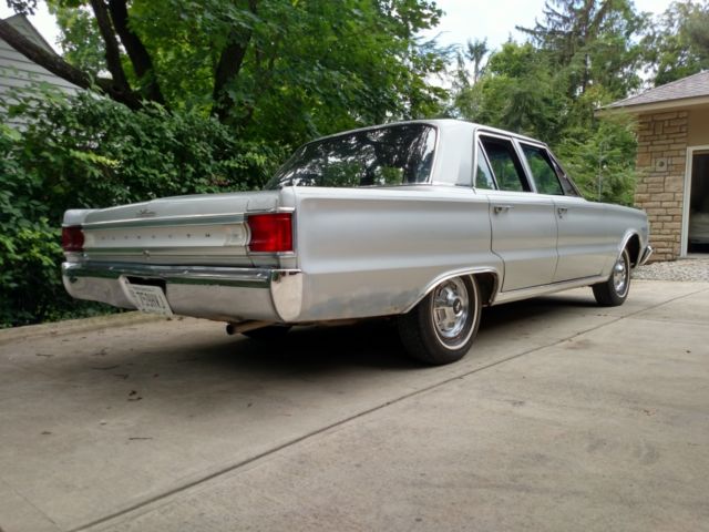 1967 Plymouth Belvedere II four door sedan Silver Special B-body survivor Mopar 1967 Plymouth Satellite Silver Special