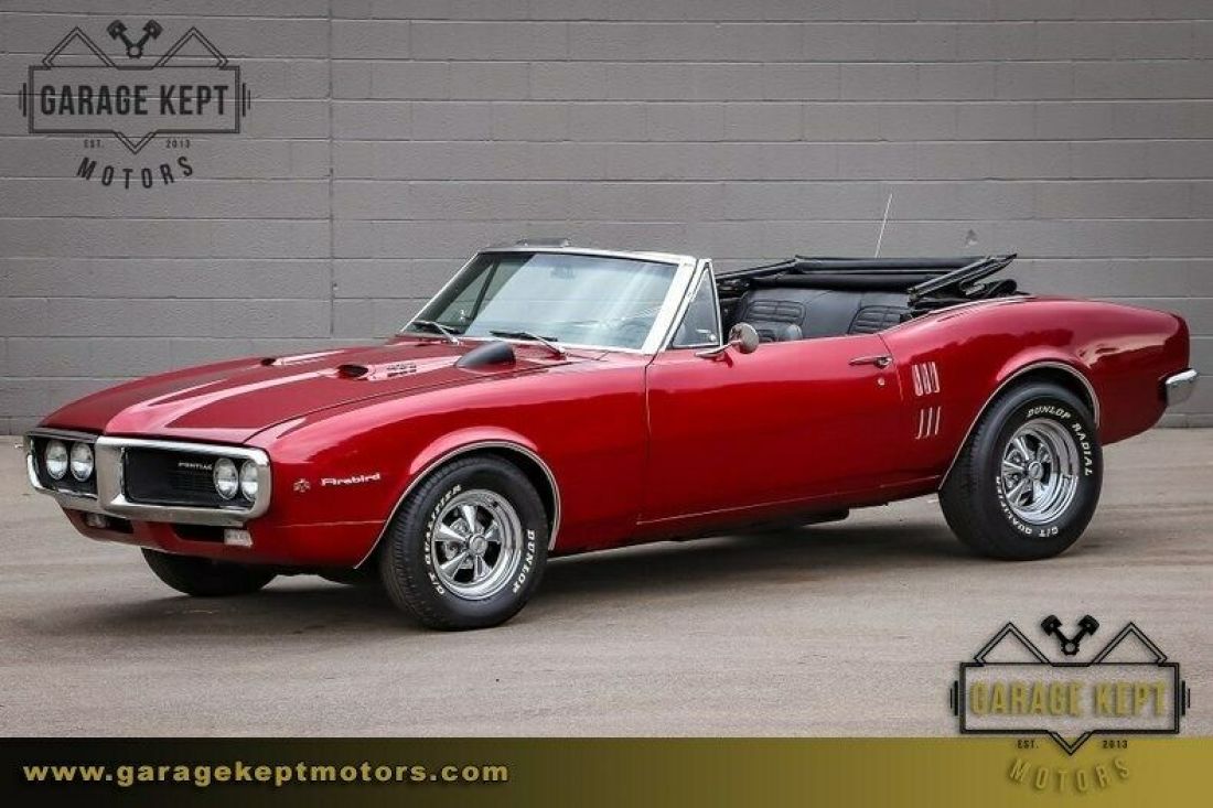 1967 Pontiac Firebird Convertible Red Convertible 326 V8 4528 Miles 1967 Pontiac Firebird Convertible