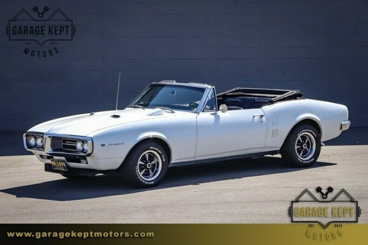 1967 Pontiac Firebird Convertible White Convertible 455ci/430hp V8 18451 Miles 1967 Pontiac Firebird Convertible