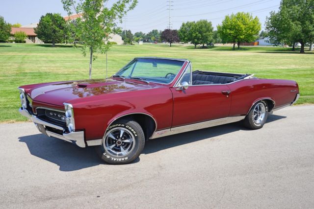 1967 Pontiac GTO 1,813 Miles Maroon Convertable Automatic 1967 Pontiac GTO --