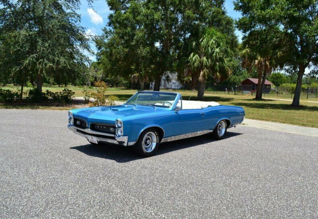 1967 Pontiac GTO Convertible 39525 Miles Blue Metallic 400 V8 Automatic 1967 Pontiac GTO Convertible