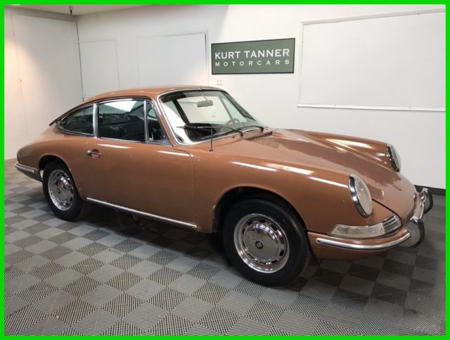 1967 PORSCHE 912 COUPE. LIDO GOLD / BLACK. MATCHING #'s ENGINE. HIGHLY ORIGINAL. 1967 Porsche 912 912 COUPE. SPECIAL ORDER LIDO GOLD PAINT / BLACK TRIM, 4-SPEED.