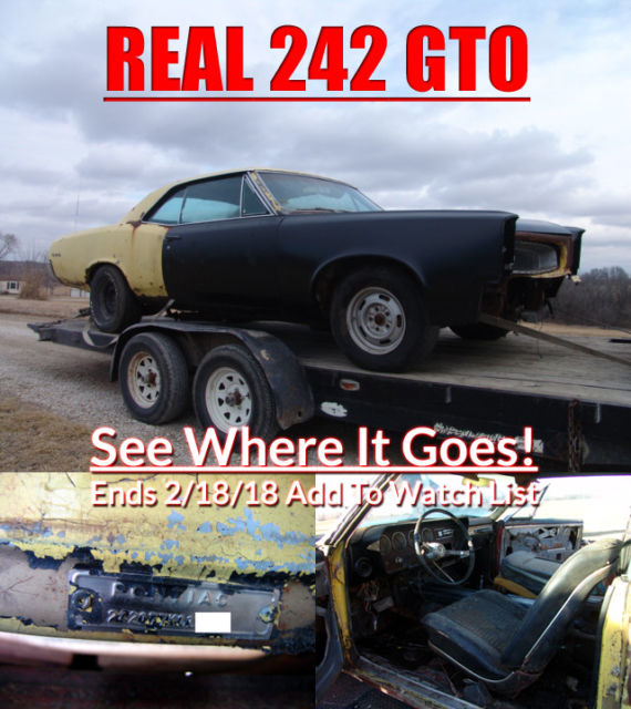 1967 Real 242 GTO New Front Clip Solid Frame Rails 55+ Photos Great Car To Build 1967 Pontiac GTO 242 GTO