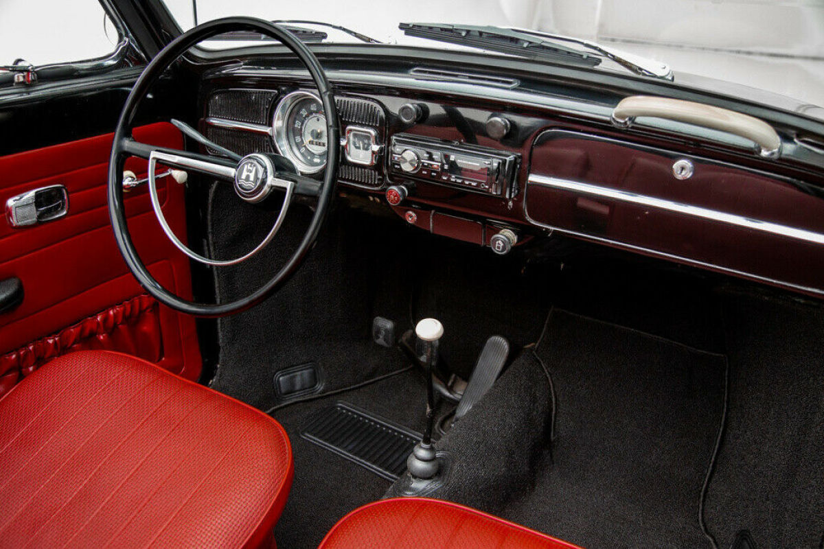 1967 Volkswagen Beetle - Classic Convertible Black/Red - photo 6