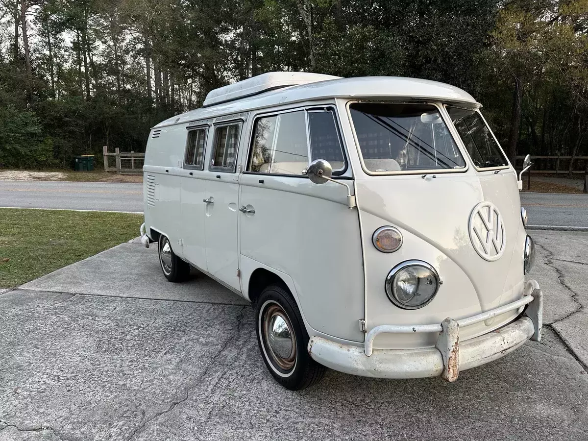 1967 Volkswagen Transporter Van White Camper 1967 Volkswagen Transporter Camper