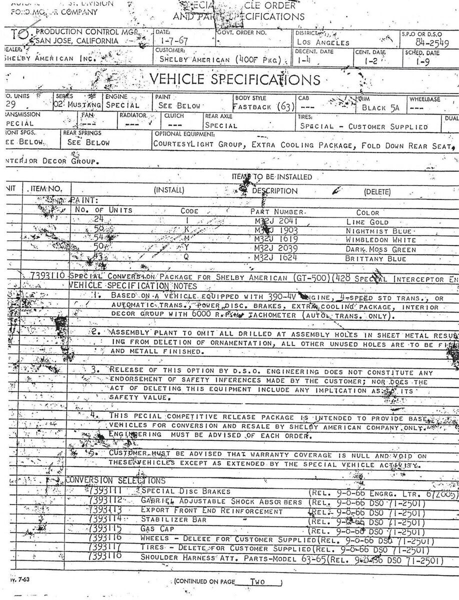 1967 Shelby GT500 Fastback #1593 - photo 9