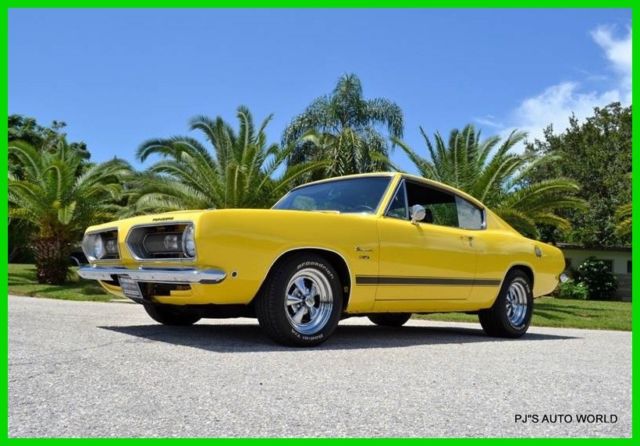 1968 318 V8 Automatic Cragar SS wheels Used Automatic 1968 Plymouth Barracuda 318 V8 Automatic Cragar SS wheels