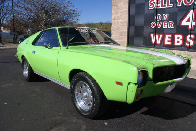 1968 AMC AMX Coupe 390ci V8 Go Pack 4-Speed Manual Big Bad Green Restored 1968 AMC AMX