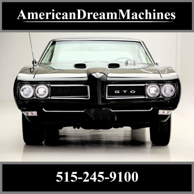 1968 Pontiac GTO Black/Black PHS AC 400/350