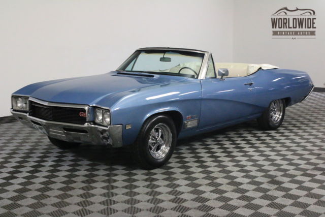 1968 Blue RARE GS CONVERTIBLE CONSOLE CAR! 1968 Buick Skylark RARE GS CONVERTIBLE CONSOLE CAR