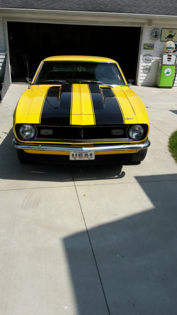 1968 Bright Yellow Chevrolet Camaro 1968 Chevrolet Camaro
