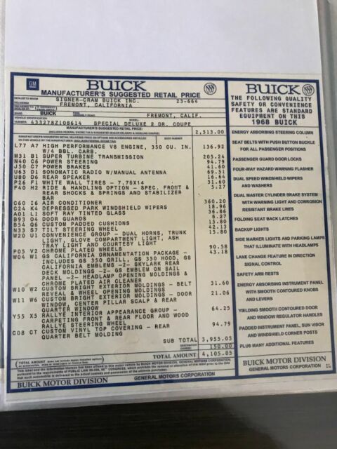 1968 Buick Gran Sport 2 door Sedan - photo 12