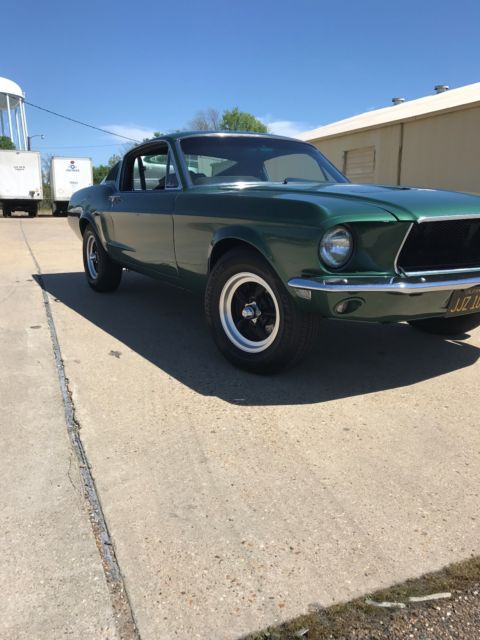 1968 Bullitt Mustang tribute. 390 4speed. highland green 1968 Ford Mustang bullitt