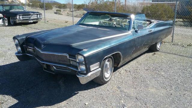 1968 CADILLAC CONVERTIBLE SOLID DESERT CAR REBUILT MOTOR RUNS WELL DRIVES RATROD 1968 Cadillac DeVille CONVERTIBLE