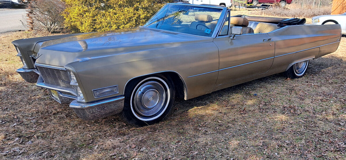 1968 Cadillac DeVille 1 Owner 79K Miles Factory A/C Headrest Baroque Gold Rare! - photo 3