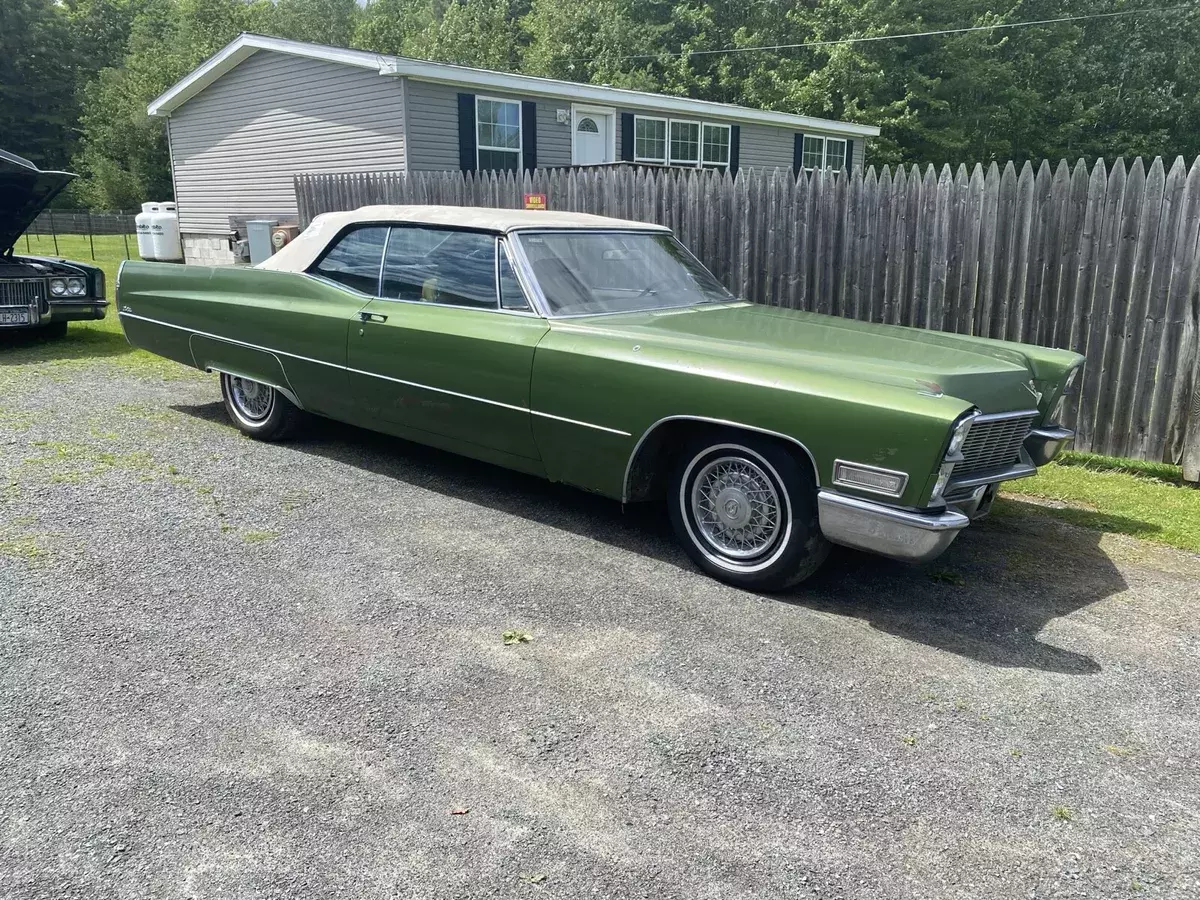 1968 Cadillac DeVille Convertible Coupe Green deville 1968 Cadillac DeVille deville