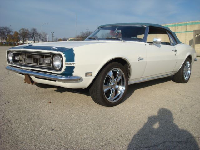 1968 Camaro Convertible 327 matching numbers auto restomod white fuel injection 1968 Chevrolet Camaro convertible