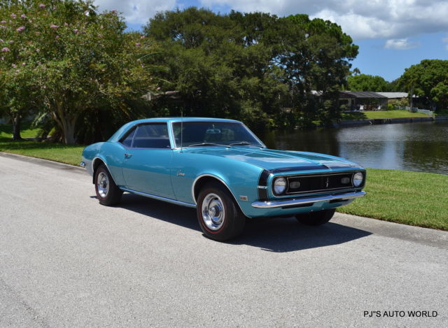 1968 CAMARO NUMBERS MATCHING 327 V8 ENGINE FACTORY TRIPOLI TURQUOISE 1968 Chevrolet Camaro