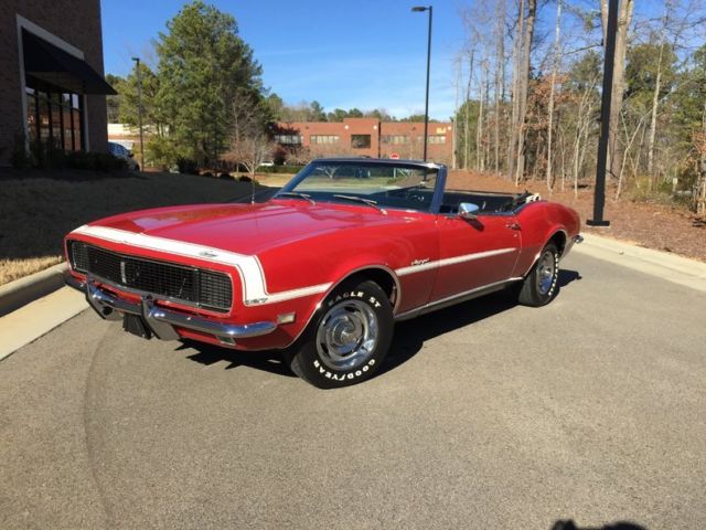 1968 Camaro RS Convertible, 327, 300HP,#'s match, 29k original miles! RED / BLK 1968 Chevrolet Camaro