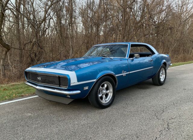 1968 CAMARO RS SS 350 4SPD PS PDB TACH GAUGES SOLID BEAUTIFUL LEMANS BLUE 1968 Chevrolet Camaro RS SS 350 4SPD TACH AND GAUGES