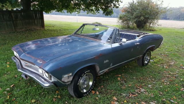 1968 CHEVELLE L79 CONVERTIBLE #s MATCH A/C MUNCIE TACH AM/FM DISC BRAKE 12 BOLT 1968 Chevrolet Chevelle