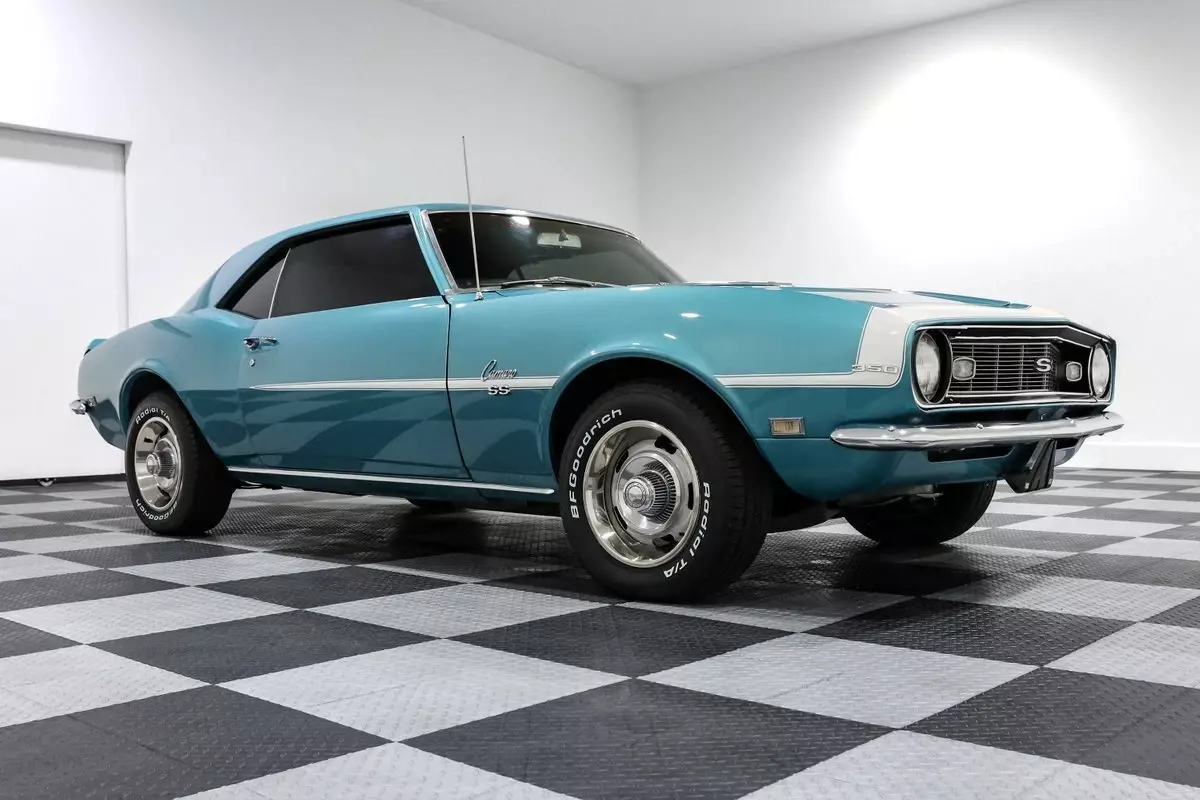 1968 Chevrolet Camaro 45215 Miles Teal Coupe 350ci V8 Power Glide 2 Speed Autom 1968 Chevrolet Camaro