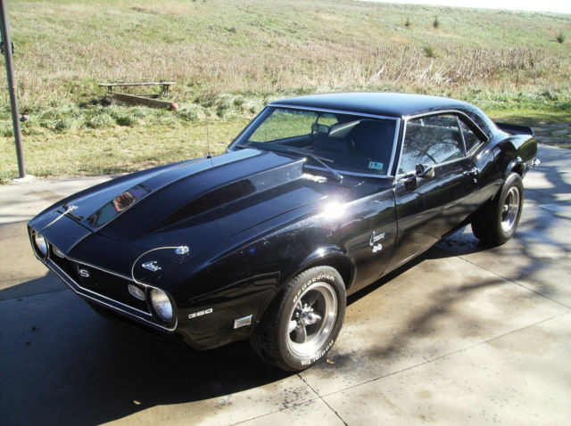 1968 Chevrolet Camaro black 383 4 speed Super Sport SS Rally Sport RS 1968 Chevrolet Camaro Super Sport SS